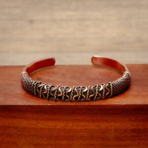 Pulsera de Cobre con decoraciones de bronce y cobre