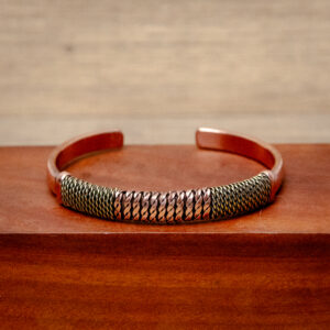 Pulsera de Cobre con decoraciones de bronce y cobre