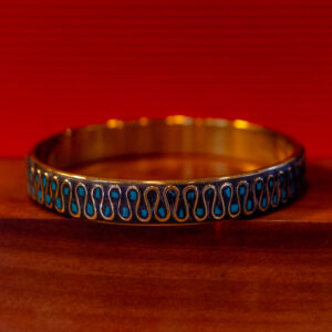 Pulsera de bronce con decoraciones turquesa