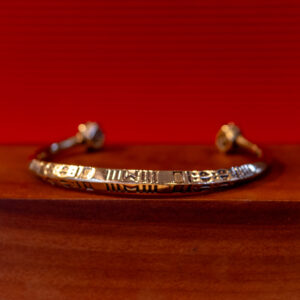 Pulsera de bronce diseño geométrico