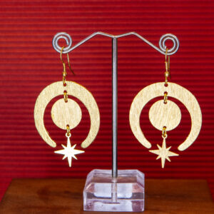 Aros de bronce estrella y media luna