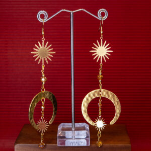 Aros de bronce sol y luna